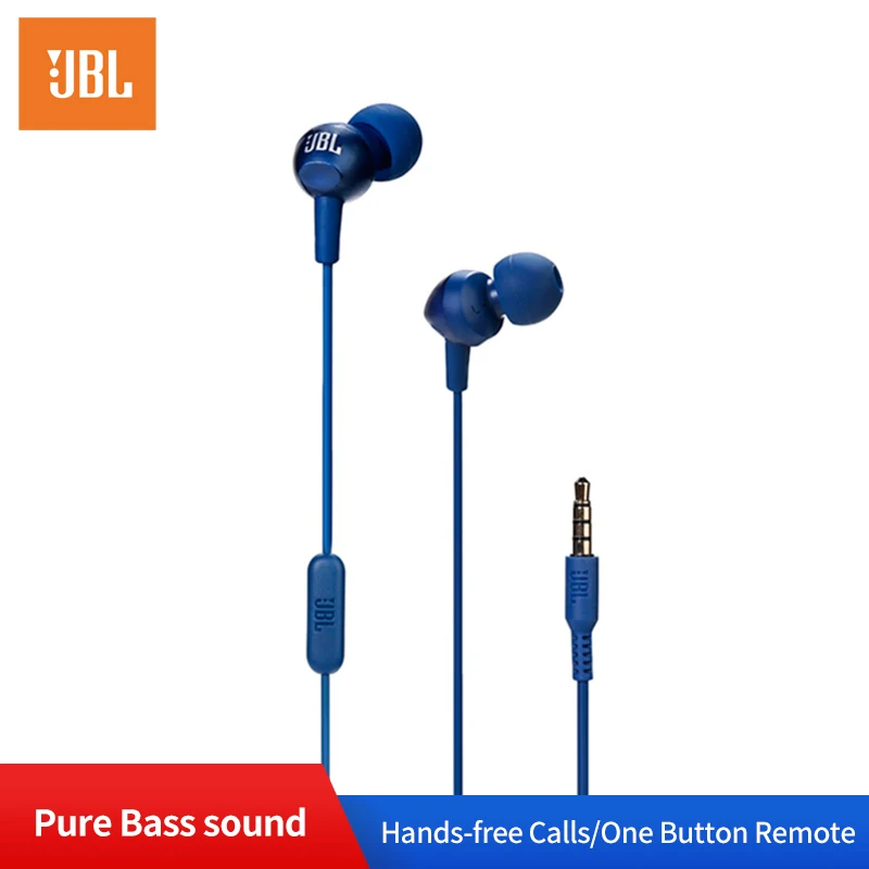 

JBL C200si In ear 3.5mm Jack Wired Earphone Stereo Music Sports Pure Bass line Control with Microphone