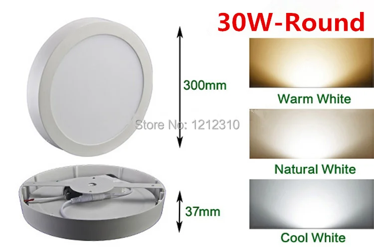 Светодиодные потолочные светильники 30 Вт поверхностного монтажа лампы 2835smd натуральный белый/холодный белый AC 85 V-265 V CE& ROHS DHL 20 шт./лот