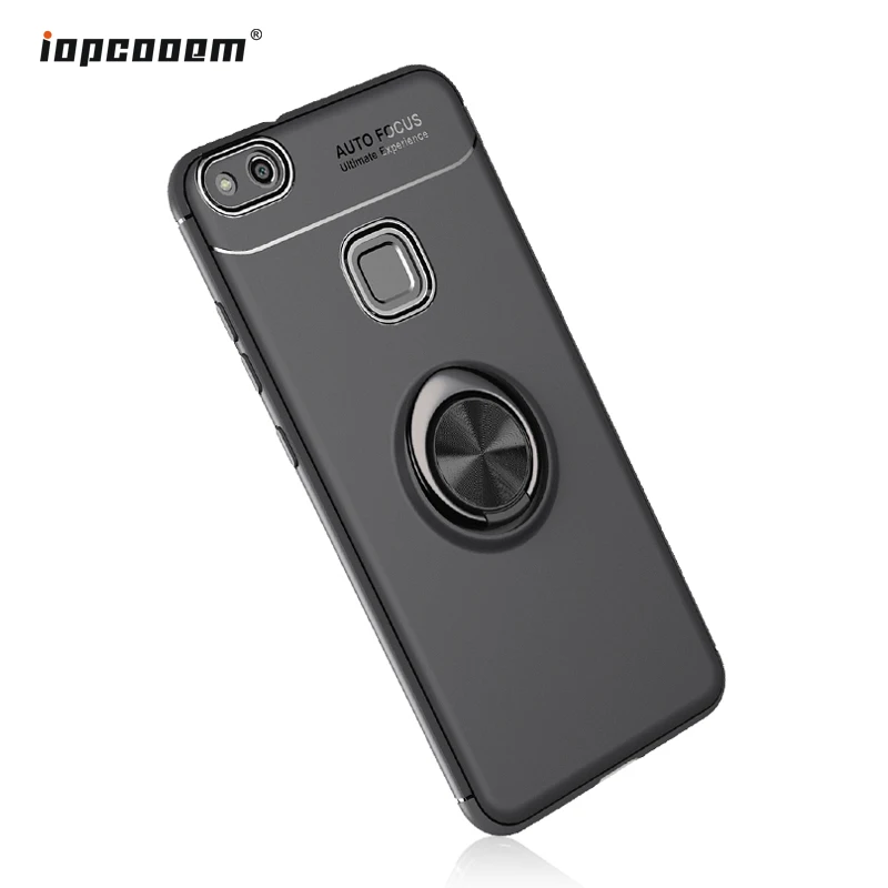 

Phone Case For Huawei P10 Lite Case Rotating Finger Ring Holder Matte Soft Silicone Back Cover For Nova Lite Coque5.2"inch