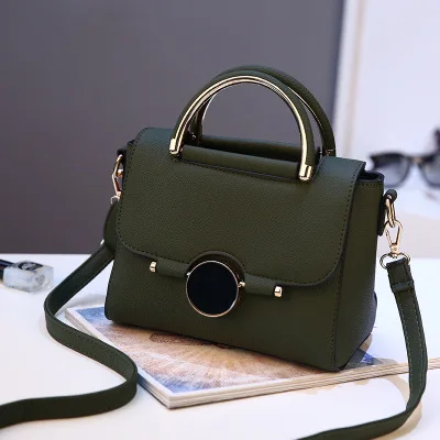 Женская сумка-мессенджер, модные сумки через плечо с верхней ручкой, маленькая Повседневная сумка для тела, сумки известных брендов, дизайнерские сумки высокого качества - Цвет: Зеленый