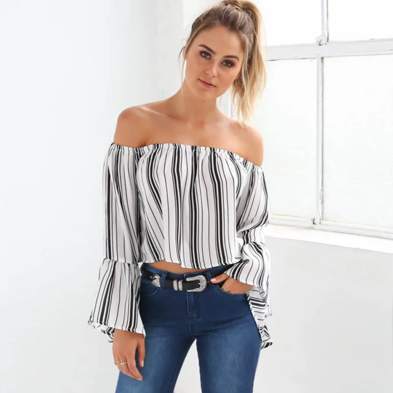 long sleeve womens striped shirt