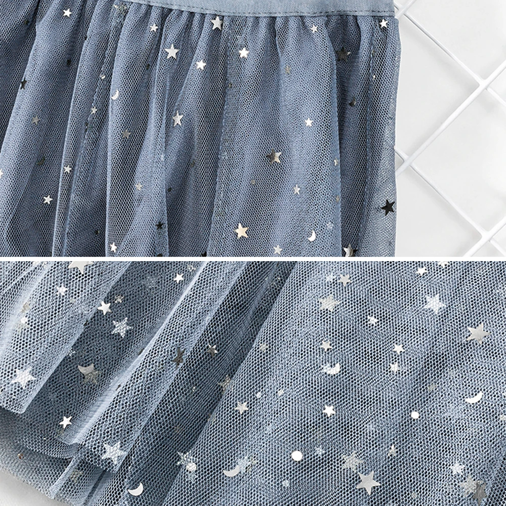 AU новые женские летние трапециевидные миди юбки женские плиссированные юбки с высокой талией Свинг Звезда Луна тюль плиссированные юбки