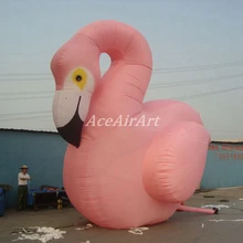 Изготовленный На Заказ Высокий розовый милый огромный надувной фламинго с бесплатным воздуходувкой