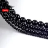 Gemme ronde naturelle en Tourmaline noire, perles pour travaux d'aiguille, fabrication de bijoux, colliers 4, 6, 8, 10, 12mm, Bracelet à bricoler soi-même, 15