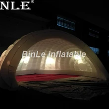 Замечательный Открытый водонепроницаемый надувной полукупол, тент надувной воздушный колпак, Палатка Структура Луна палатка с светодиодный ligting