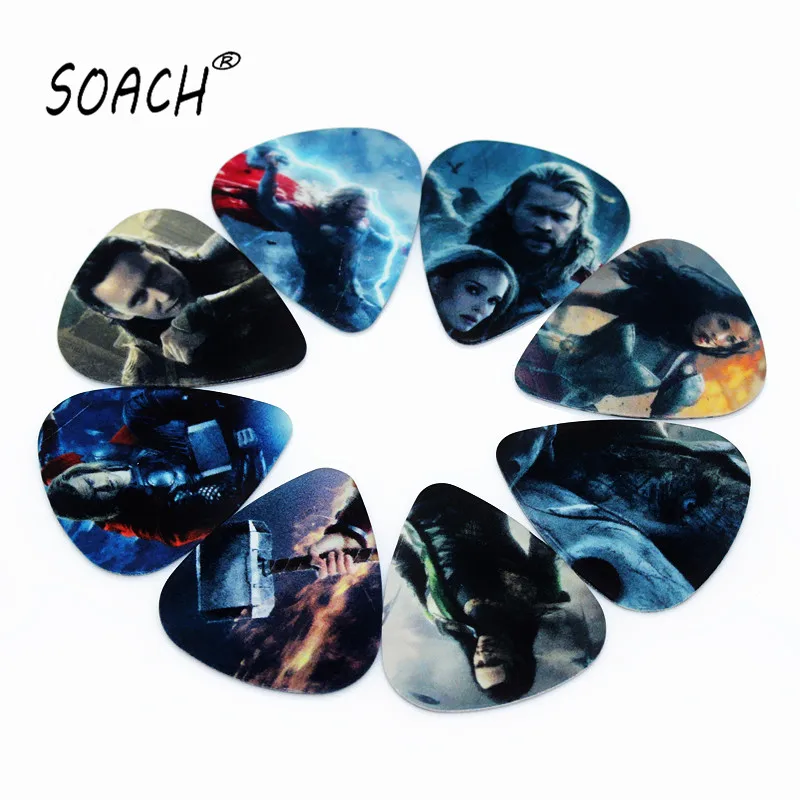 

SOACH 10PCS 0.71mm high quality guitar pick two side pick acoustic guitar picks earrings DIY Mix picks Guitar Accessories
