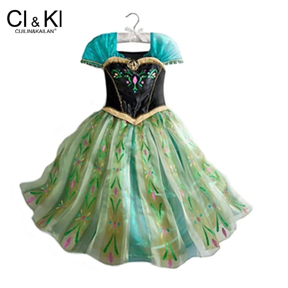 

CuilinKailan dress disfraz anna elsa princess sofia vestido rapunzel jurk disfraces clothing infantil fever elza costume Kids