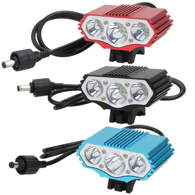 Excellent 12000LM Waterproof Cycling Bike Front Lamp 3X XM-L T6 LED 4 Modes Aluminum Alloy Bicycle Headlight Flashlight Black/Blue/Red 3