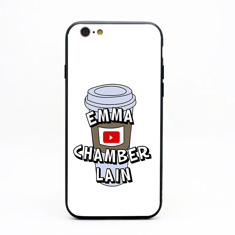emma chamberlain soft Silicone black cover phone case for ...