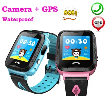 

New Waterproof Smart Watch GPS Tracker Monitor SOS Call with Camera Lighting Baby Smartwatch for Kids Child PK Q750 Q90