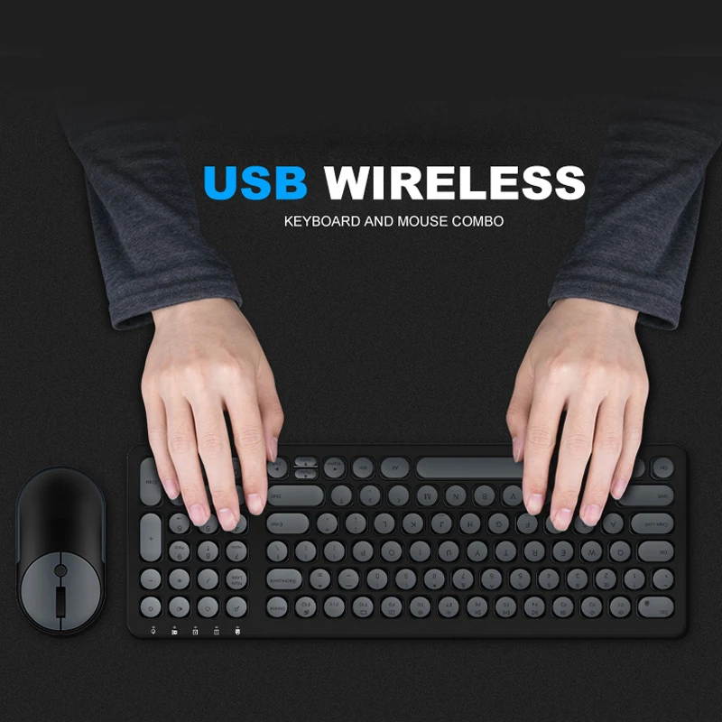 B.O.W 2 4 Ghz (whisper quiet) клавиатура и мышь комбо 99 клавиш тонкая беспроводная оптическая