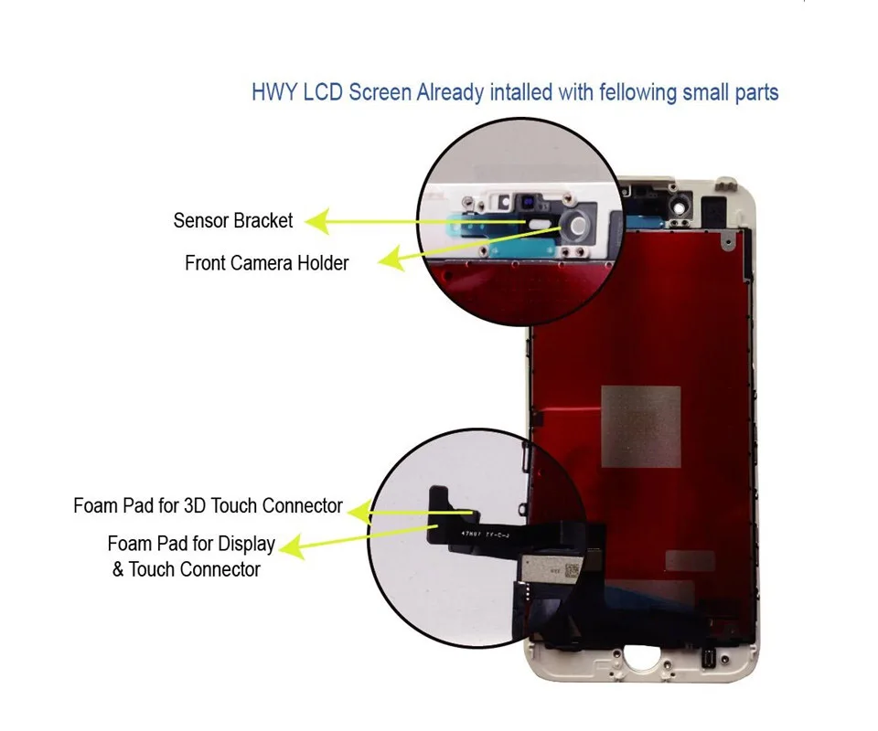 Ctoson lcd дисплей для iPhone 6 7 8 3D сенсорный экран полный вид замена lcd S для iPhone 7 Plus 8 Plus без битых пикселей