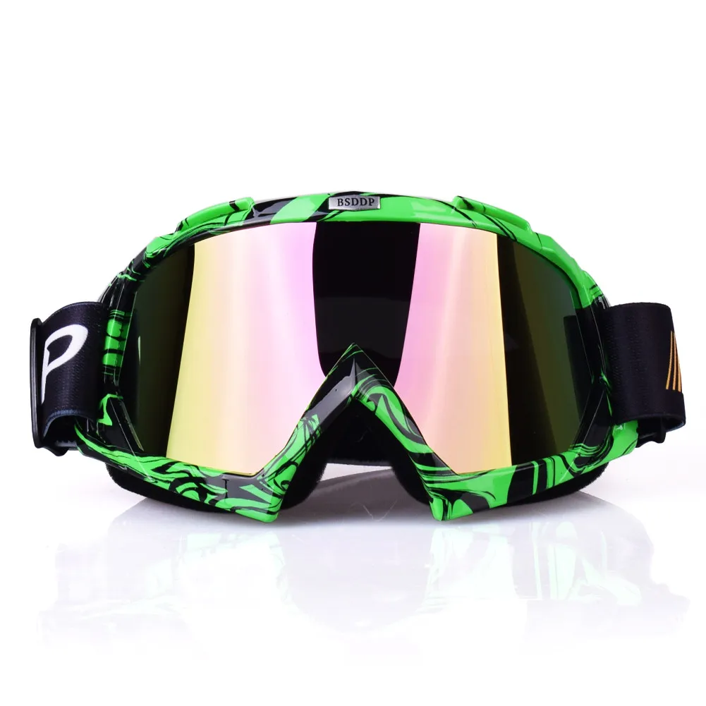 Skup Zielony pomarańczowy Motocross gogle cross country narty Snowboard ATV maska óculos Gafas motocykl kask 1003 MX gogle okulary