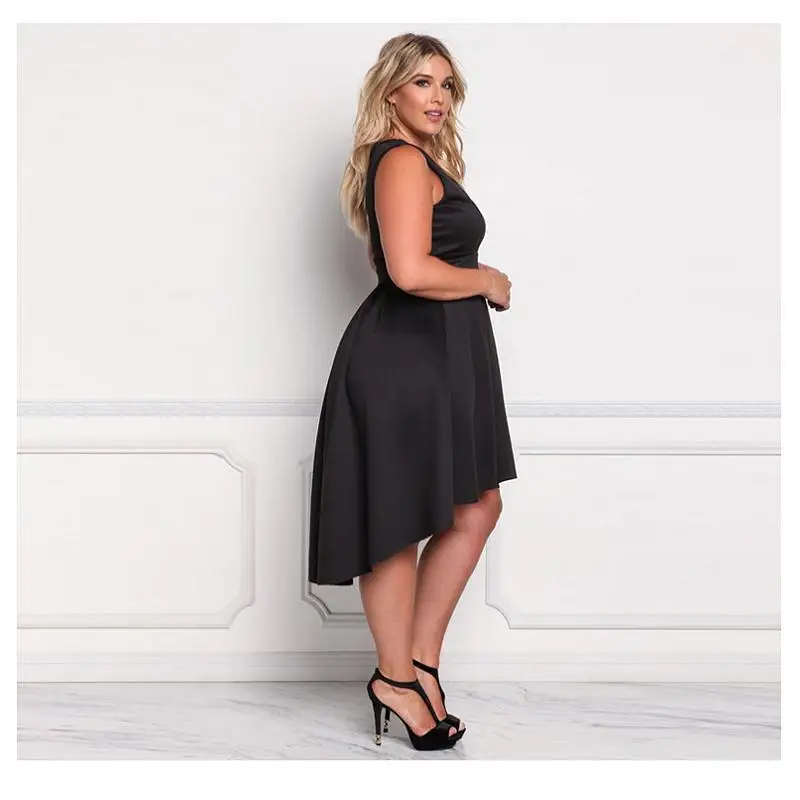 2017 new design black western style women plus size dress sleeveless womens plus size western wear