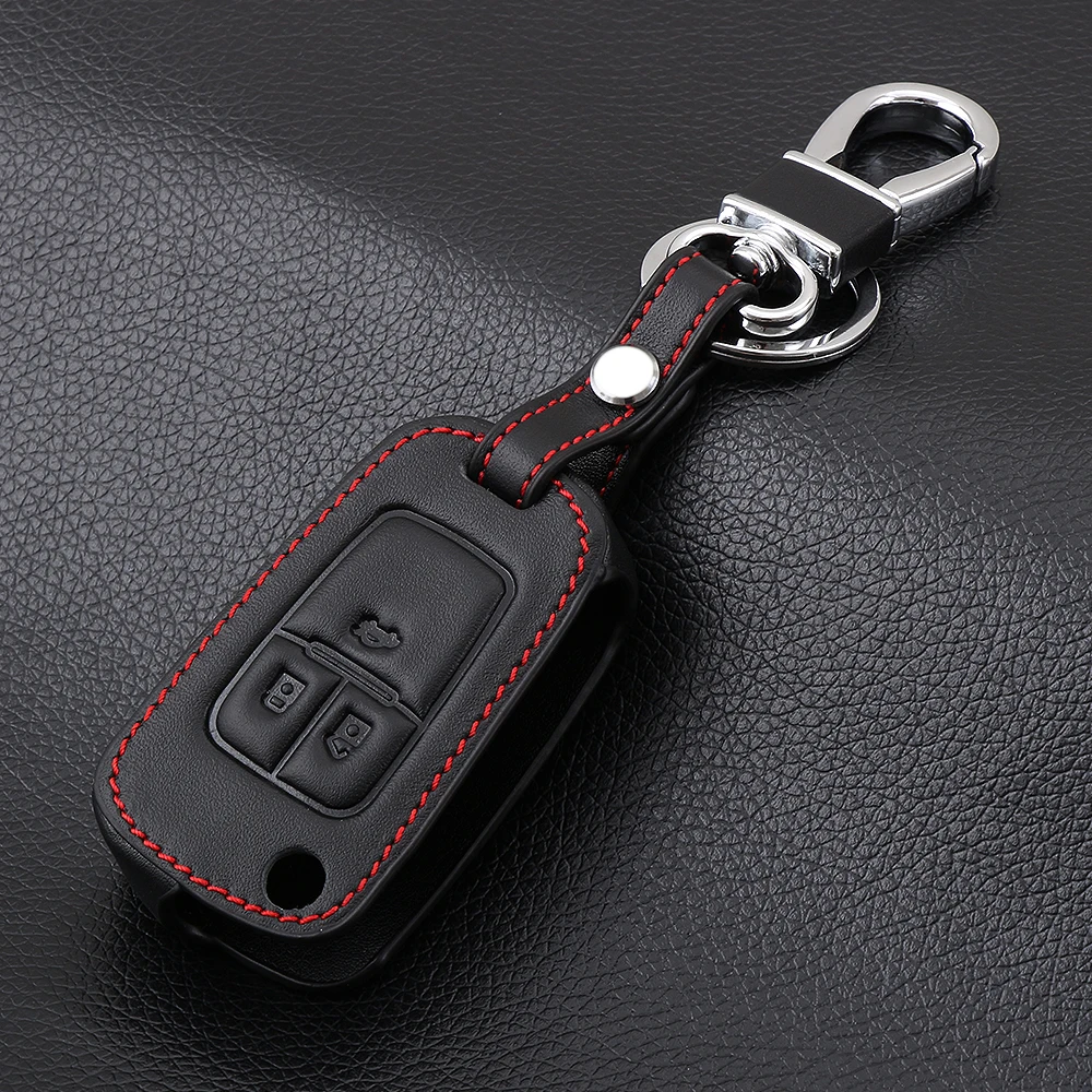 VCiiC кожаный выдвижной ключ крышка для Opel Astra Corsa Antara Zafira ASTRA J Mokka Insignia для Chevrolet Cruze Aveo Spark Onix Volt