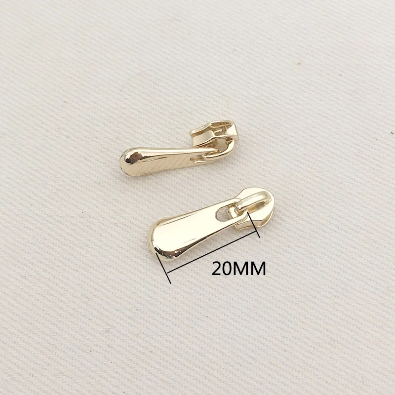 G-8x20mm 10 шт. Lightgold металлические ползунки для молнии для 3# нейлоновые молнии куртки одежда молнии головы молния Ремонтный комплект DIY сумка Аксессуары - Цвет: G-8x20mm