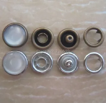 

FREE SHIPPING- good quantity 100sets 12mm pearl prong snap button
