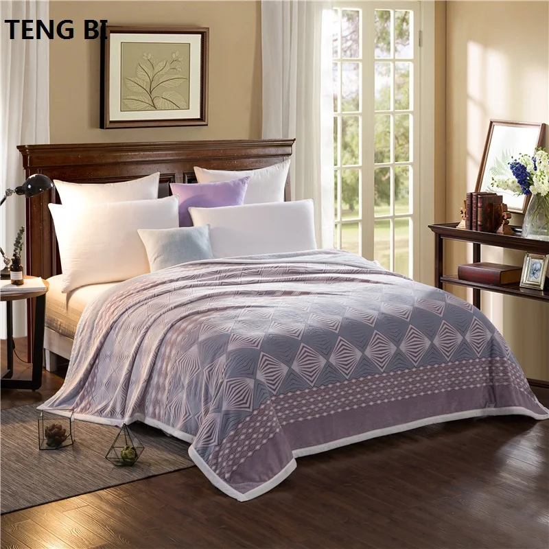 

Free shipping, Promotion New Design Super Soft Printed Coral Fabric Flannel Thick Warm Blankets,Fleece Blanket Bedding 3D stereo
