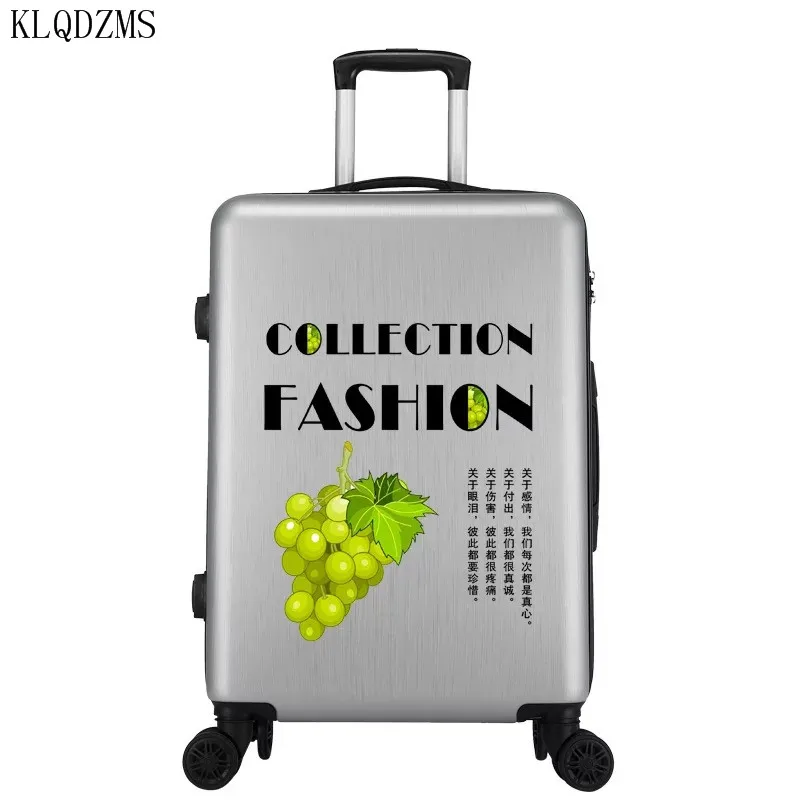 KLQDZMS 20/22/24/26 дюймов модный чемодан для путешествий чемодан ABS+ PC Сумки на колёсиках spinner Сумка-тележка на колесиках