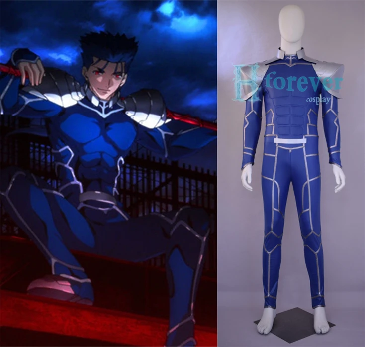 

[Customized] Anime! Fate/Extra Stay Night Cu Chulainn Setanta Lancer Jumpsuits Uniform Cosplay Costume Full Set Free Shipping