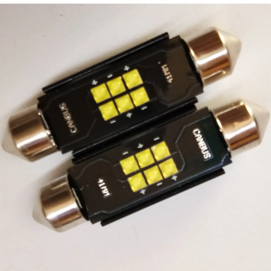2 шт./лот 41MM 6SMD XBD 18W SMD 6 светодиодный Canbus Нет Ошибка автомобилей Авто двери купола