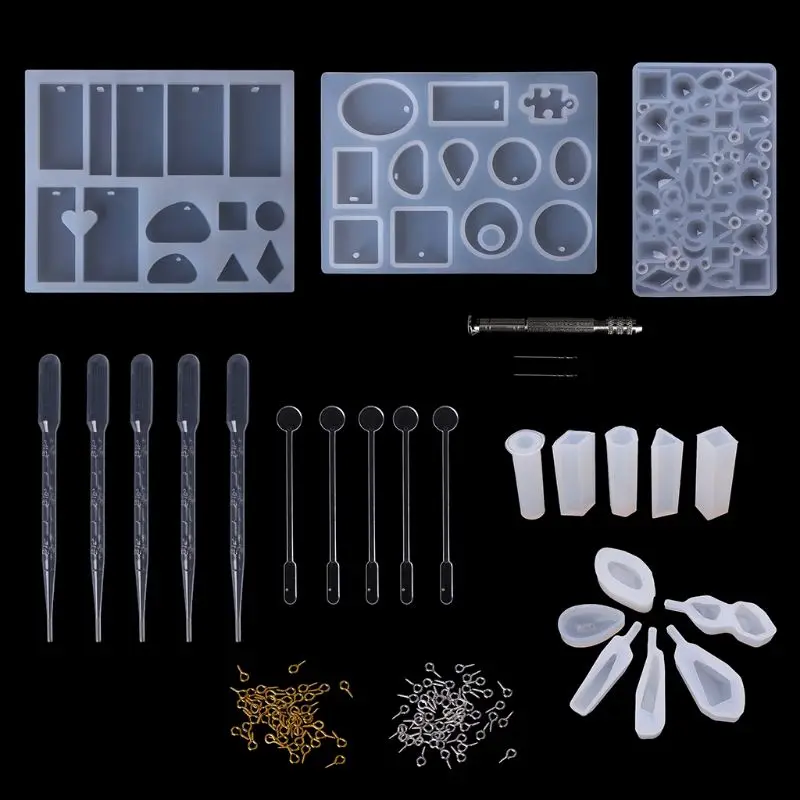 1 комплект смолы силиконовые формы ювелирные изделия эпоксидная форма набор инструментов для DIY мастерство браслет серьги декоративная