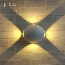 Алюминий Водонепроницаемый IP66 Крытый настенный светильник светодиодный 6/12 Вт с круглым белым циферблатом и черным/современные прикроватные Спальня Обеденная лестницы corrodor