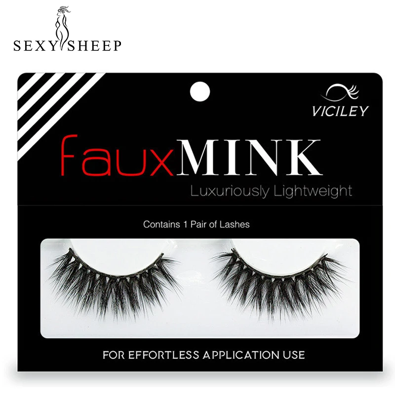

SEXYSHEEP 1 Pair Faux Mink Hair 3D False Eyelashes Long Full Strips Fake Lashes Eyelashes Extension Beauty Makeup Tools