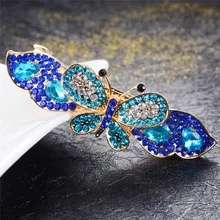 Шпильки для волос с кристаллами и бабочками, модные украшения для волос, отличные Стразы, заколки для волос с цветами, свадебные аксессуары для волос