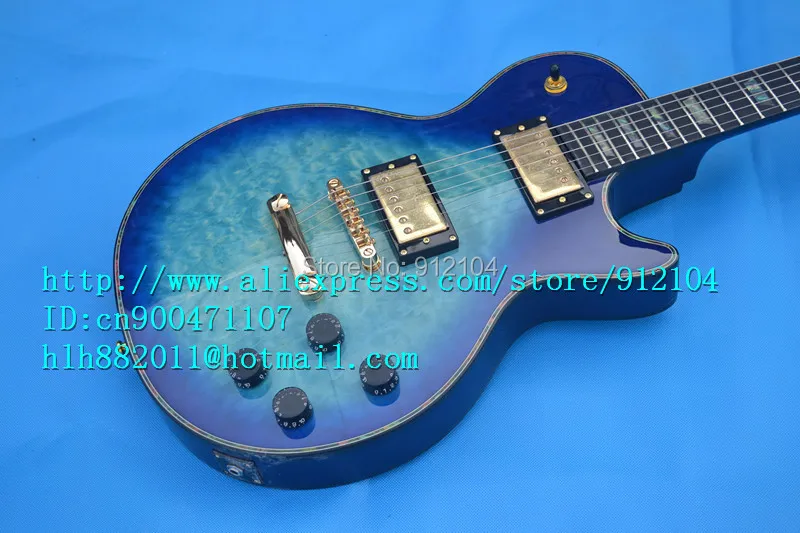

free shipping new Big John electric guitar in blue with shell fingerboard and water ripple body made in China F-1245