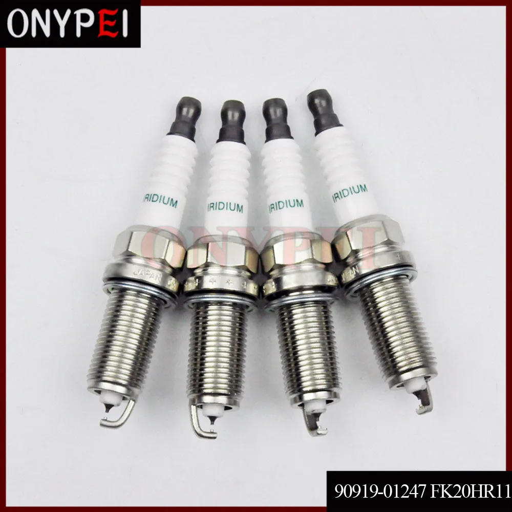 

(4 pcs) 90919-01247 FK20HR-11 Dual Iridium Power Spark Plug For Toyota Camry RAV4 Lexus ES350 RX350 3.5L FK20HR11 9091901247