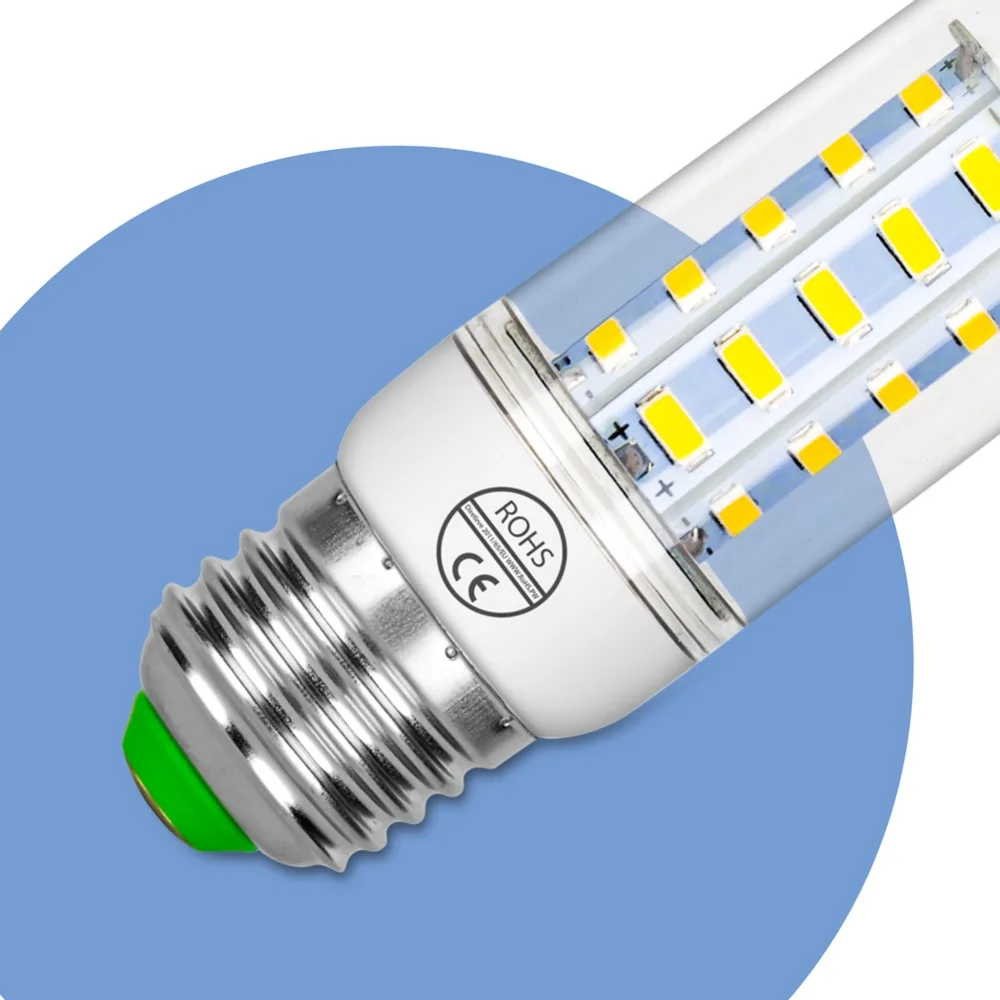 Светодиодный E27 лампа кукурузная лампочка Свеча светильник 220V E14 Bombillas светодиодный светильник GU10 светодиодный 3W 5 Вт 7 Вт, 12 Вт, 15 Вт, 18 Вт, 20 Вт, 5730 лампада Освещение в помещении