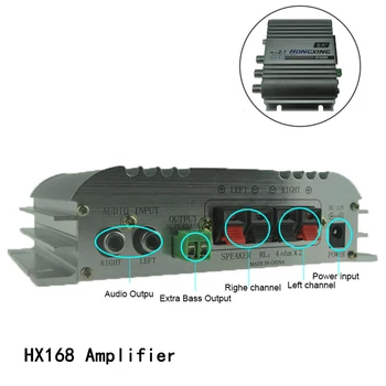 

new Super Bass 40WX2+60WX1 Hi-Fi 2.1 Channel Stereo Mini Computer Car Amplifier Subwoofer Out Subwoofer 12V Power