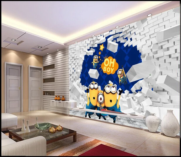 photo Habitacion Fondo De Pared Para Fotos papel de pared personalizado para ninos vinilo amarillo 3 d para habitacion fondo de sala de estar pared