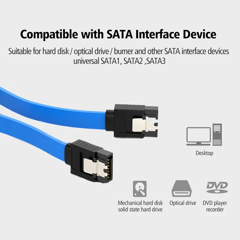SATA Cable 3.0 to Hard Disk SSD adapter HDD cable Straight 90 Degree Sata 3.0 Cable for Asus MSI