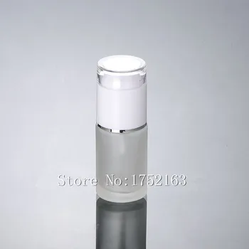 

30ml glass bottles with white press pump and white cap,frosted glass lotion bottles , Cosmetics containers,Cosmetic Packaging