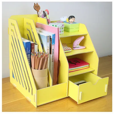 Creative Large Wooden School Office Supplies Document Storage Box