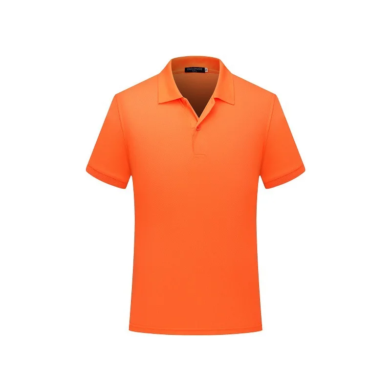 16 цветов рубашка летняя новая мужская поло мужская повседневная однотонная хлопковая рубашка поло мужская с коротким рукавом высокое количество поло мужское - Цвет: Orange