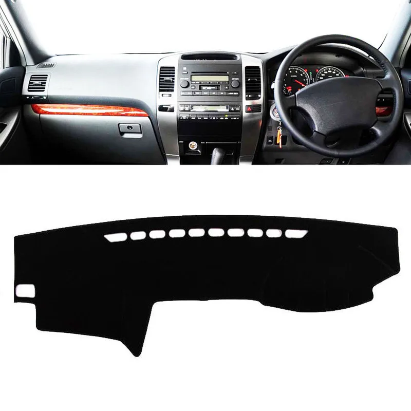 

Car Dashboard Cover Mat Pad Dashmat Sun Shade Instrument Covers Carpet For Toyota Land Cruiser Prado 2003- 2009 Accessories RHD