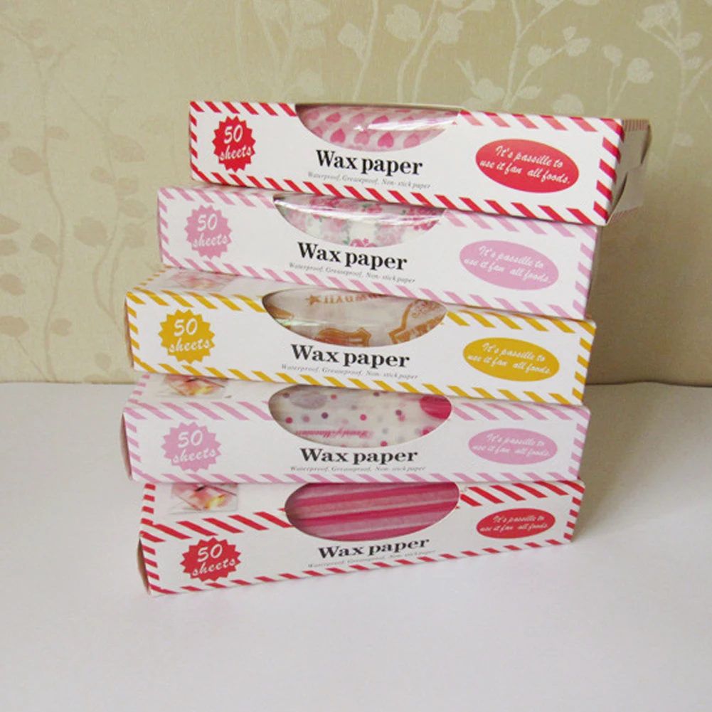 50 шт Восковая бумага одноразовая пищевая упаковка жиронепроницаемая бумага мыло упаковочная бумага