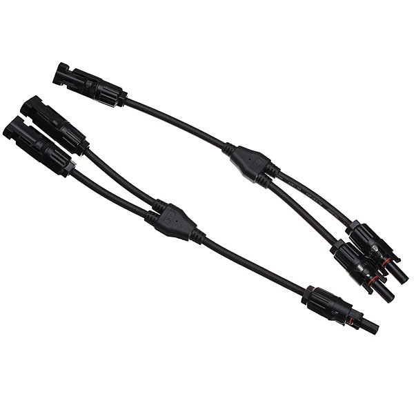 

Hot 1 Pair MC4 Branch Y Adapter Connectors M/M/F and F/F/M For Solar Panels Cable