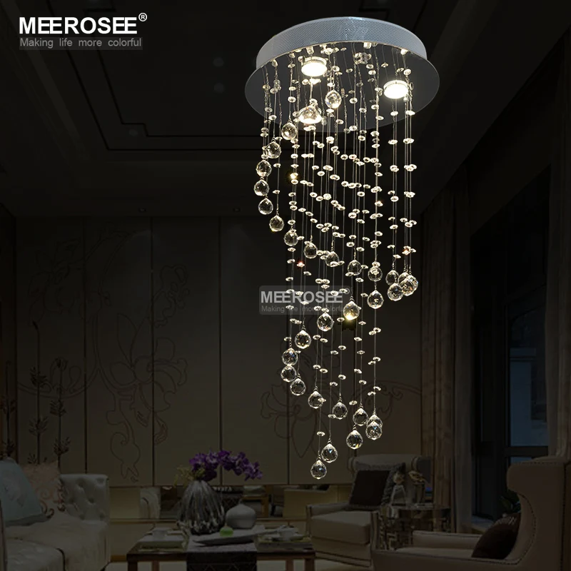 

Spiral Design Crystal Ceiling Light Fixture, Small Stair Crystal Light fitting lustre lamp Dining Light D400mm, H800mm MD6002