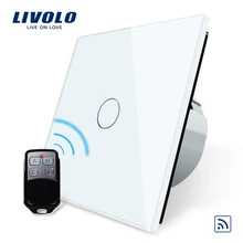 Livolo ЕС Стандартный удаленного коммутатора, 220 ~ 250 В настенный светильник Remote Touch Выключатель VL-C701R-11 с мини-пульта дистанционного управления RT12