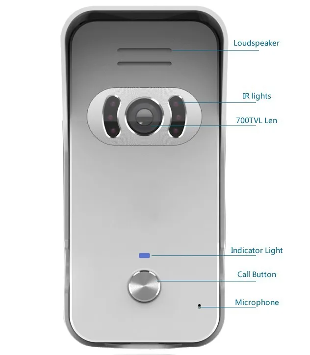 БЕСПЛАТНАЯ ДОСТАВКА Новый 7 "цвет Видео-Телефон Двери Интерком Аудио Система Сенсорный Монитор + Два 700TVL Водонепроницаемый Открытый Камера