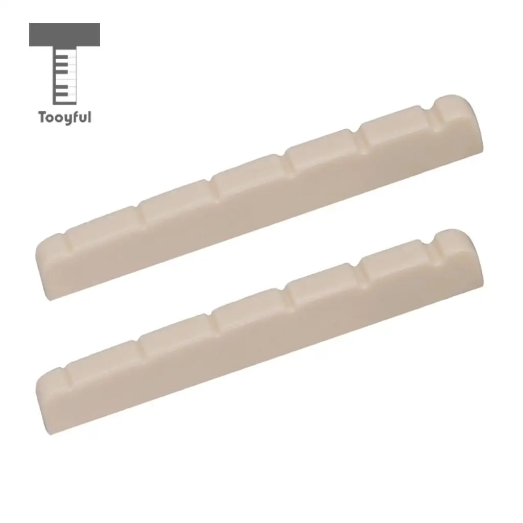 2pcs 6 String Electric Guitar Nut Slotted for Stratocaster Strat Telecaster Tele Guitar Replacement