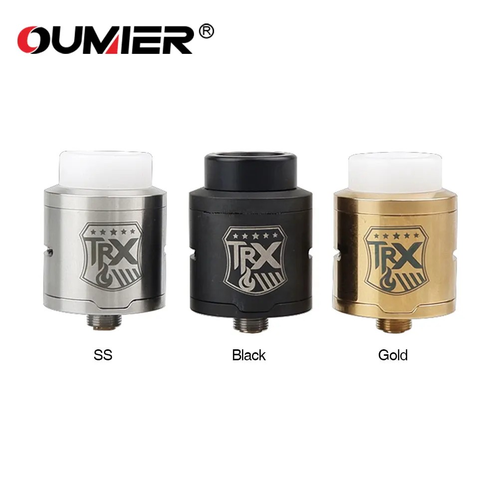 Heavengifts оригинальный OUMIER TRX RDA 24 мм Диаметр 2 мл распылителя двойной сообщения двухслойные боковой поток воздуха электронная сигарета вейп RDA