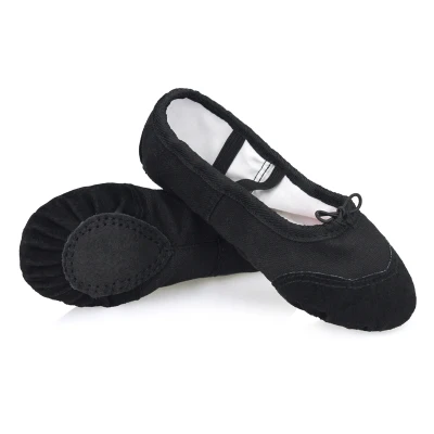 Girls Kids Pointe Shoes Dance Slippers High Quality Ballerina Boys Children Practice Shoes For Ballet black