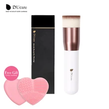DUcare Foundation Brush Large Flat Top Liquid Makeup Brush With Painted Wood Handle Beauty Essential Women Cosmetic Tool