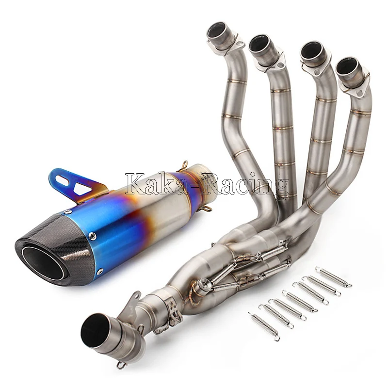 

Motorcycle Exhaust Muffler Pipe Modified For Kawasaki Z1000 2010-1018 Stainess Steel Front Pipe Full System Carbon fiber Tail