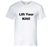 Lift Your Kilt Funny Scottish T Shirt Short Sleeve Crewneck t shirt Women Men Tops Pullover